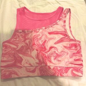 kids workout top pink small